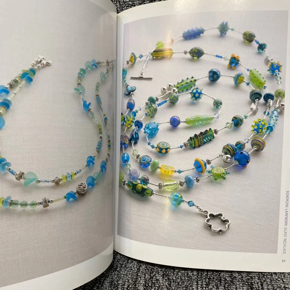 Nancy Alden A Touch of Glass Instructional Jewelry Book Multicolor DIY Designs